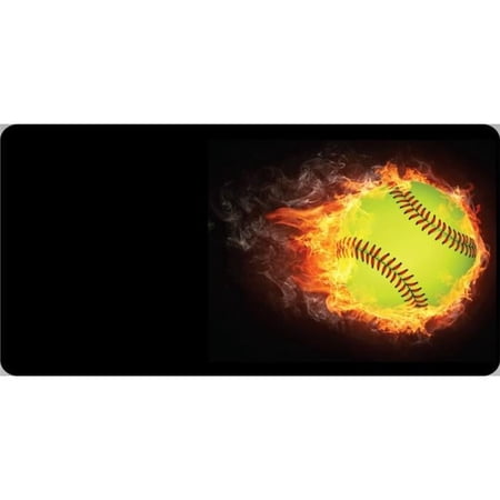 212 Main LPO6358 Softball on Fire Offset Photo License Plate