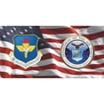 thumbnail image 1 of 212 Main LPO6362 6 x 12 in. Air Training Command & Air Force on U.S. Flag Photo License Plate, 1 of 1