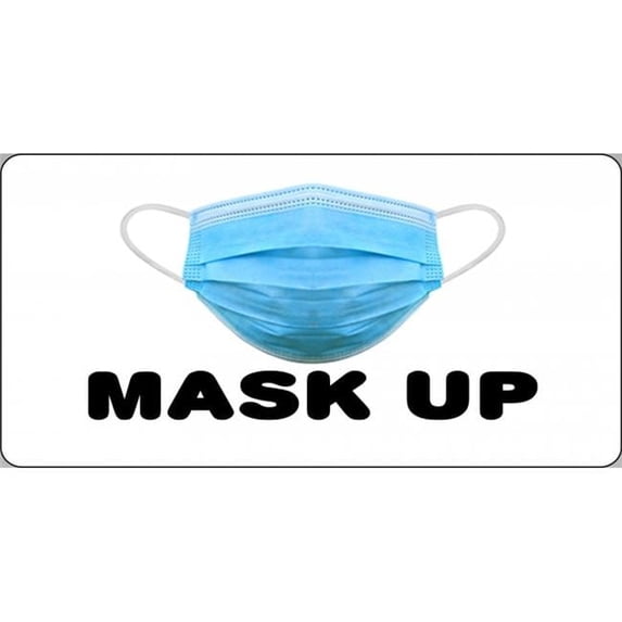 212 Main LPO6374 6 x 12 in. Mask Up Photo License Plate