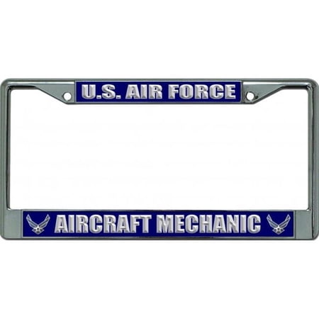 U.S. Air Force Aircraft Mechanic Chrome License Plate Frame