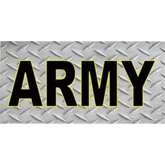 Army Diamond Plate Photo License Plate