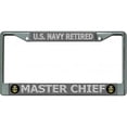thumbnail image 1 of 212 Main LPO6465 6 x 12 in. U.S. Navy Retired Master Chief Chrome License Plate Frame, 1 of 1