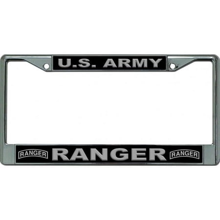 212 Main LPO6502 6 x 12 in. U.S. Army Ranger in Gray Chrome License Plate Frame
