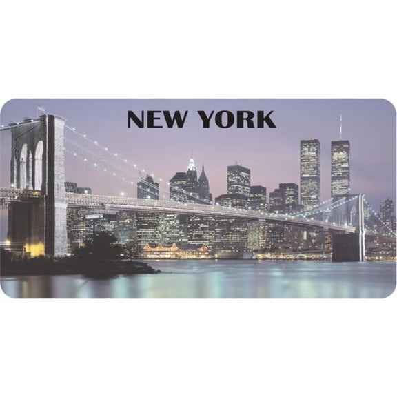 New York Skyline Photo License Plate