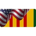 thumbnail image 1 of 212 Main LPO6531 6 x 12 in. Vietnam Veteran with Wavy U.S. Flag Photo License Plate, 1 of 1