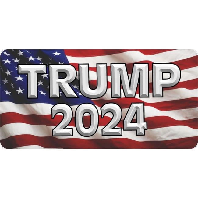Keep On Trumpin' Trump White 6x12 Aluminum License Plate