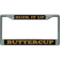 thumbnail image 1 of 212 Main LPO6558 6 x 12 in. Suck It Up Buttercup Chrome License Plate Frame, 1 of 1