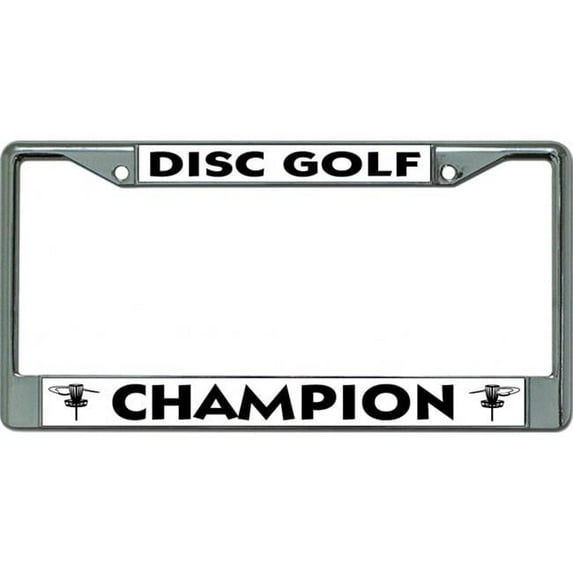 Disc Golf Champion Chrome License Plate Frame