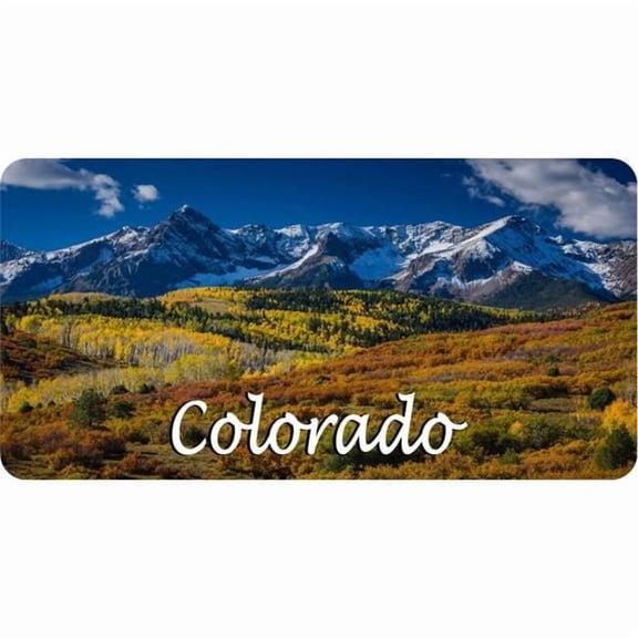 Colorado Snowy Mountain Scene Photo License Plate