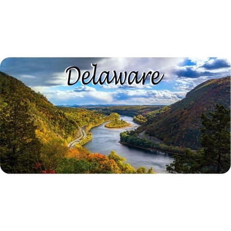 Delaware Mountain River Scene Photo License Plate