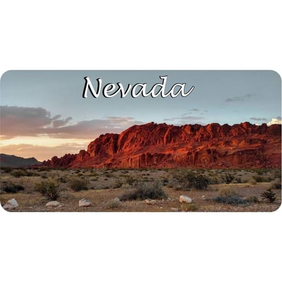 Nevada Red Rock Scene Photo License Plate