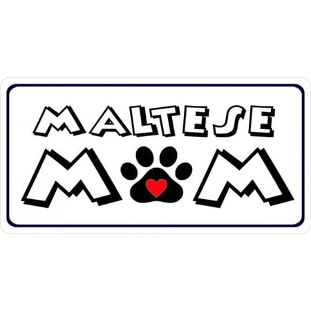 Maltese Mom Photo License Plate