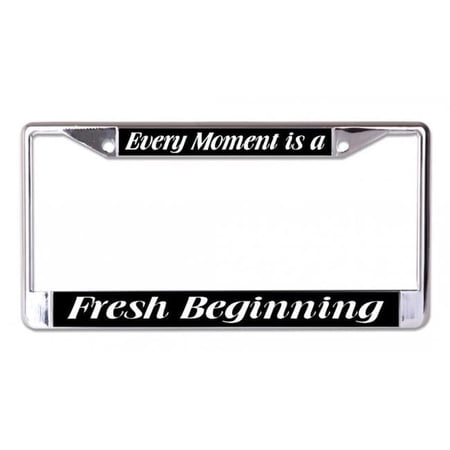 Fresh Beginning Chrome License Plate Frame