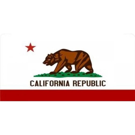 California State Flag Photo License Plate