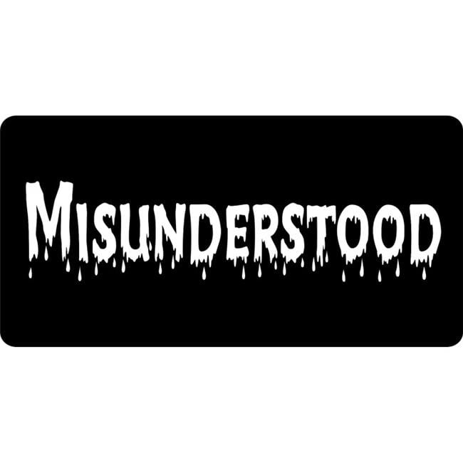 212 Main LPO6810 6 x 12 in. Misunderstood on Black Photo License Plate ...