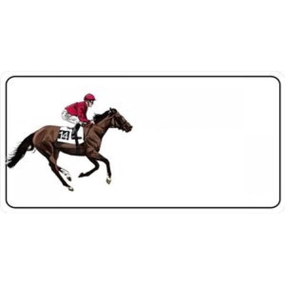 212 Main LPO688 Jockey Offset on White Photo License Plate
