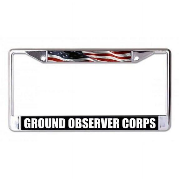 Ground Observer Corps Chrome License Plate Frame