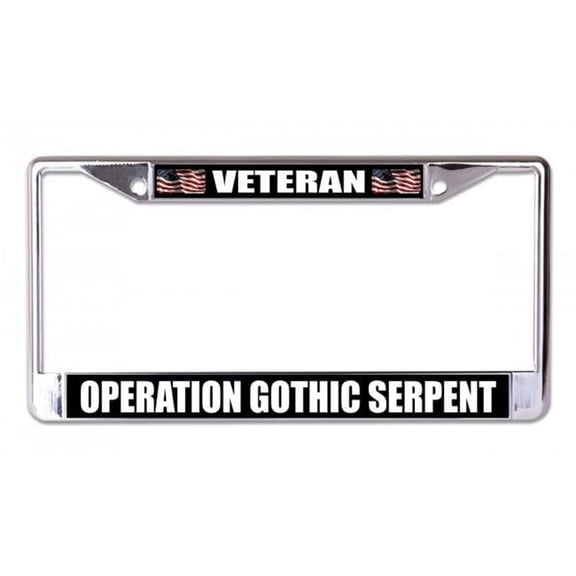 Operation Gothic Serpent Veteran Chrome License Plate Frame