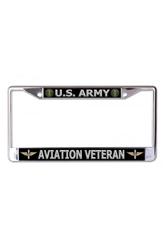 U.S. Army Aviation Veteran Chrome License Plate Frame