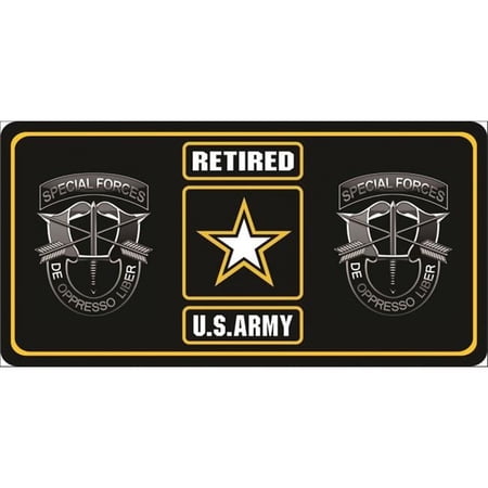 U.S. Army Retired Special Forces #1 Photo License Plate