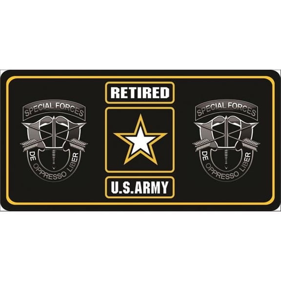 U.S. Army Retired Special Forces #1 Photo License Plate