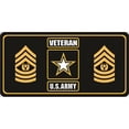 thumbnail image 1 of U.S. Army Veteran Command Sergeant Major Photo License Plate, 1 of 1