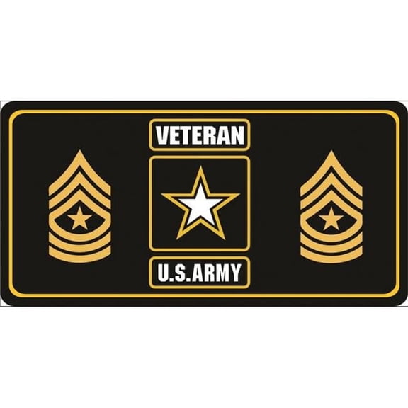 U.S. Army Veteran Sergeant Major Photo License Plate