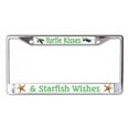 thumbnail image 1 of 212 Main LPO7010 6 x 12 in. Turtle Kisses & Starfish Wishes Chrome License Plate Frame, 1 of 1