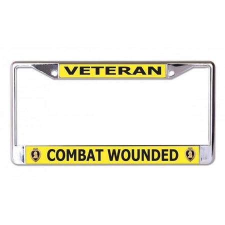 Combat Wounded Veteran #2 Chrome License Plate Frame