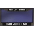 thumbnail image 1 of Only God Can Judge Me Black License Plate Frame, 1 of 1