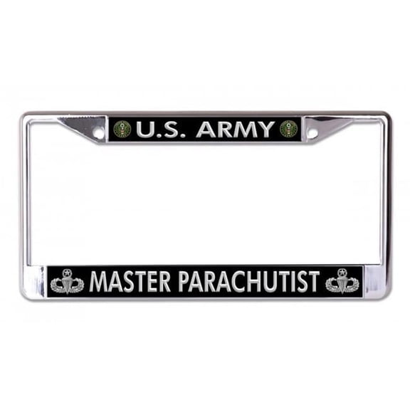 U.S. Army Master Parachutist Chrome License Plate Frame