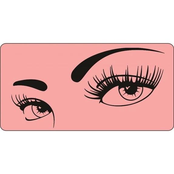212 Main LPO7141 6 x 12 in. Sassy Eyes on Pink Photo License Plate