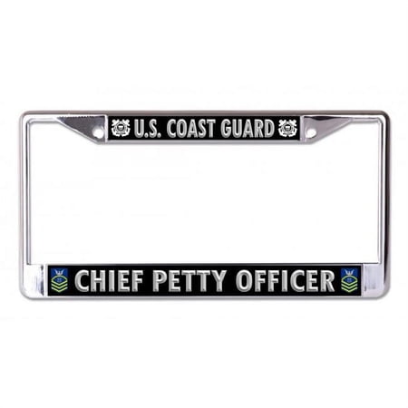U.S. Coast Guard Chief Petty Officer Chrome License Plate Frame