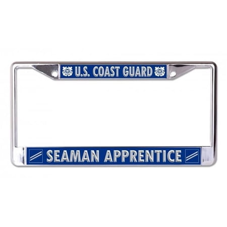 U.S. Coast Guard Seaman Apprentice Chrome License Plate Frame