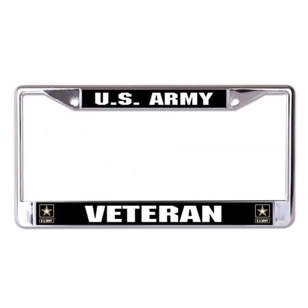 U.S. Army Veteran Chrome License Plate Frame