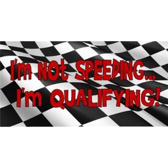 212 Main LPO723 I am Not Speeding I am Qualifying License Plate