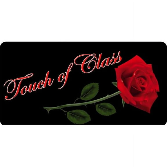 212 Main LPO7256 6 x 12 in. Touch of Class Red Rose Black Photo License Plate