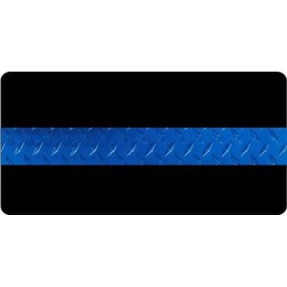 212 Main LPO731 0.03 in. Thick Police Thin Blue Line Photo License Plate