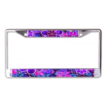 Psychedelic #2 Chrome License Plate Frame