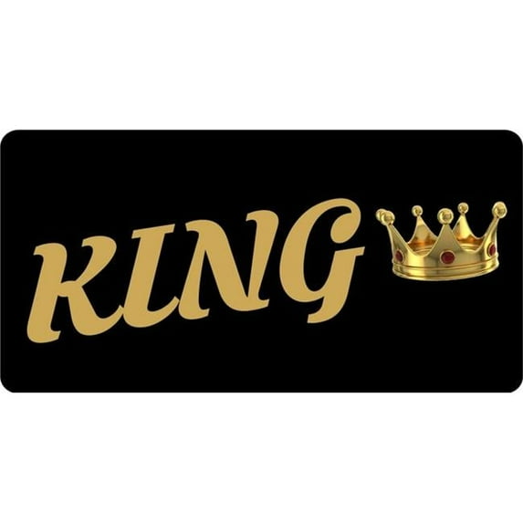 212 Main LPO7344 6 x 12 in. King on Black Photo License Plate