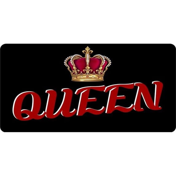 212 Main LPO7348 6 x 12 in. Queen on Black Photo License Plate