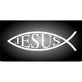 thumbnail image 1 of White Jesus Fish Photo License Plate, 1 of 1