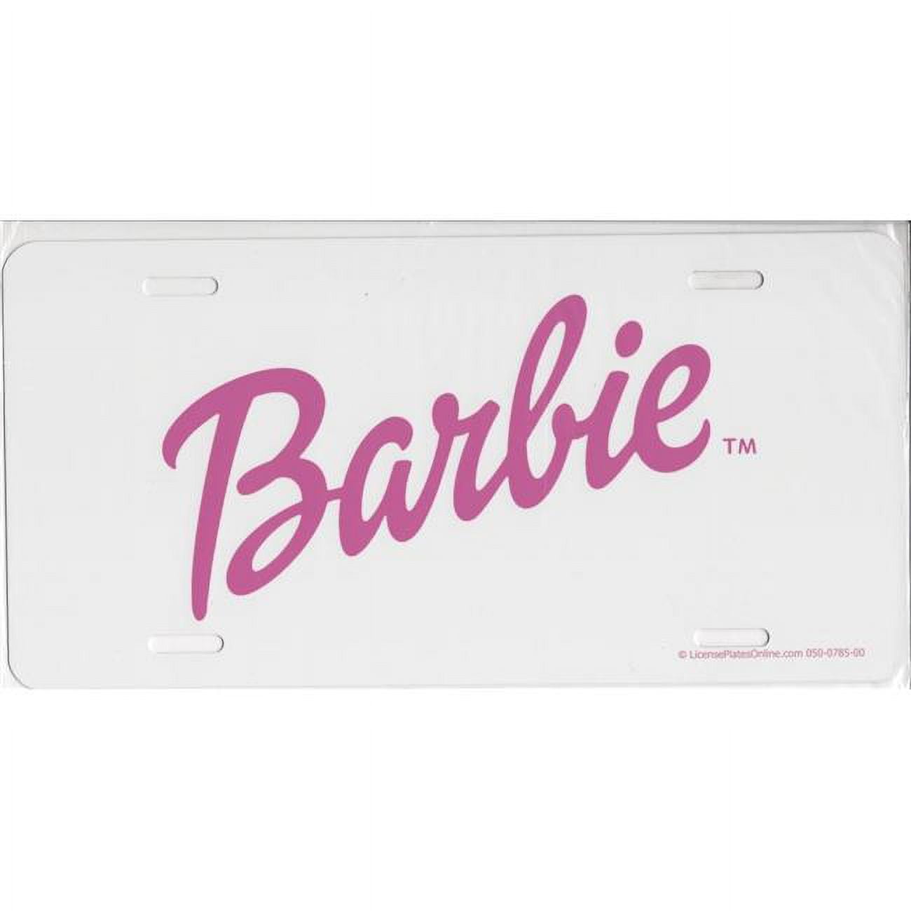 212 Main LPO777 Barbie on White Photo License Plate