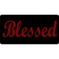 thumbnail image 1 of 212 Main LPO788 Blessed with Red Letters Photo License Plate, 1 of 1
