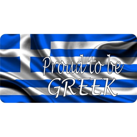 212 Main LPO7882 6 x 12 in. Proud to Be Greek Photo License Plate