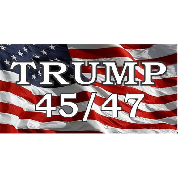 212 Main LPO8290 6 x 12 in. Trump 45 & 47 Photo License Plate