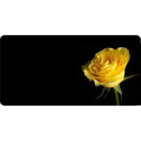212 Main LPO857 Yellow Rose Offset Photo License Plate
