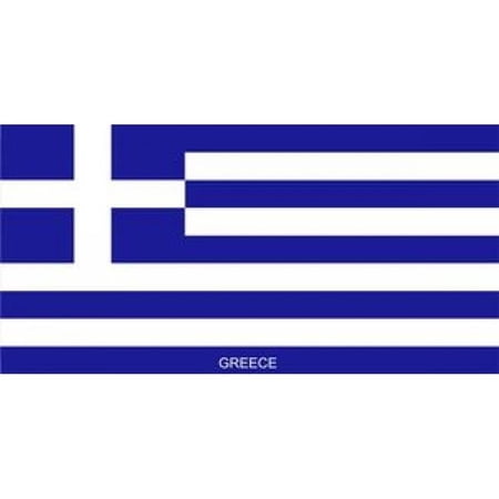 212 Main LPO866 Greece Flag Photo License Plate