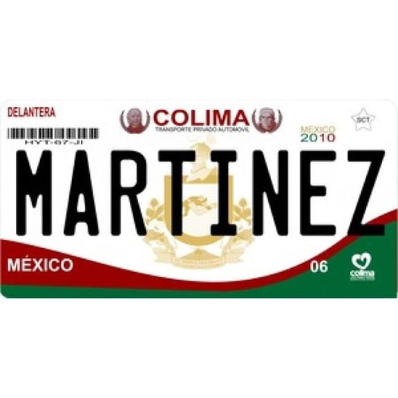 212 Main LPO892 Mexico Colima Photo License Plate