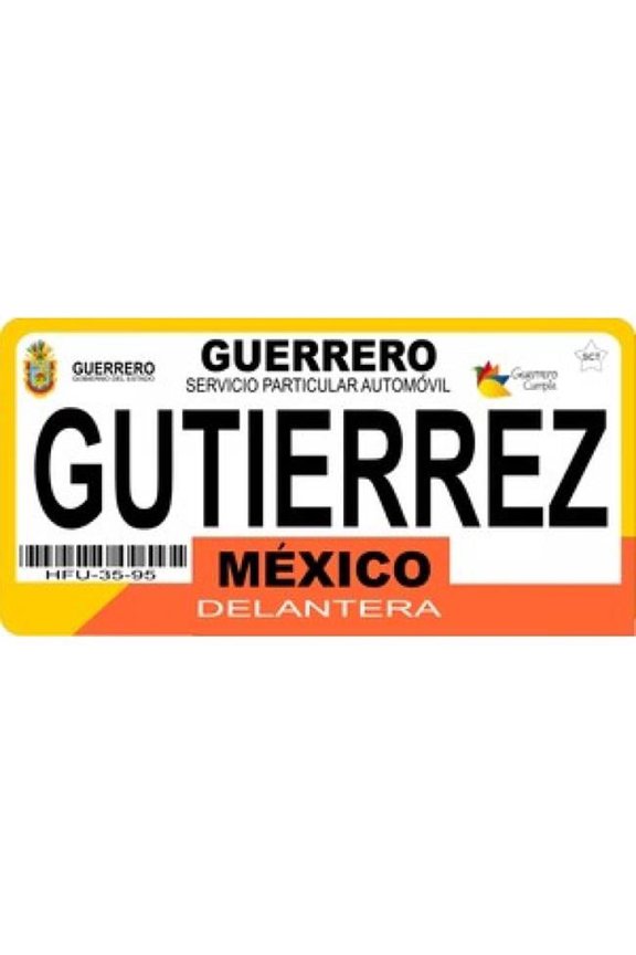 LPO896 Mexico Guerrero Photo License Plate